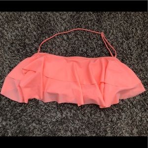 Cute Coral Halter Bathing Suit Top